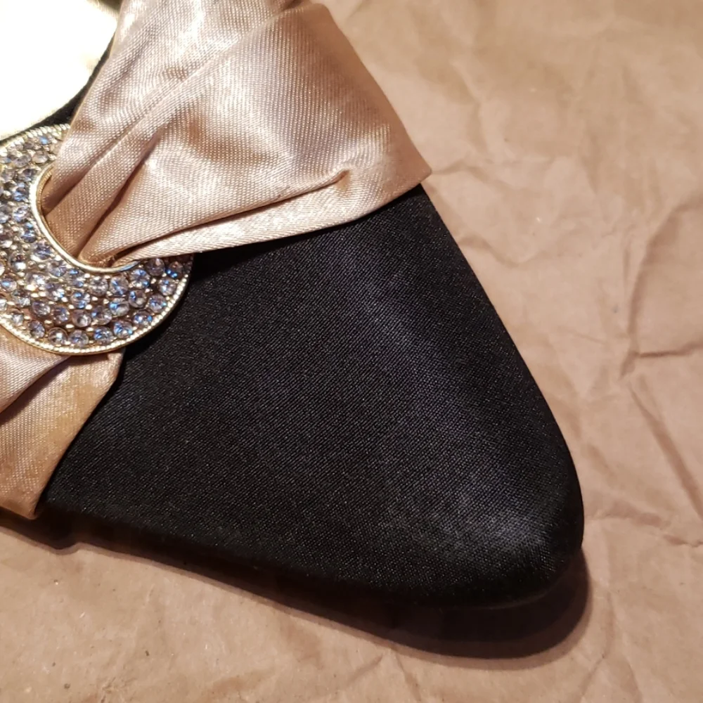 Annie Satin Kitten Heel Pumps